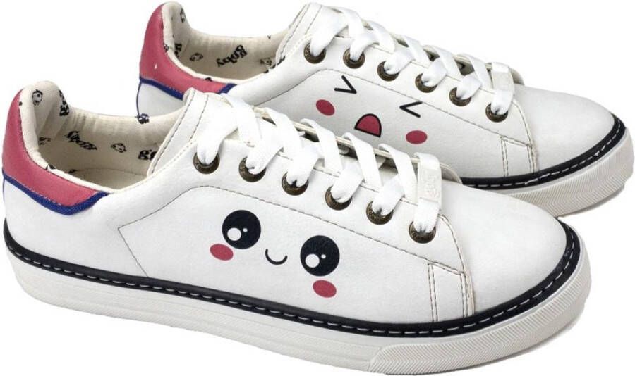 GOBY Cute Face Schoenen Sneakers Hoge kwaliteit Handmade Meisjesprint