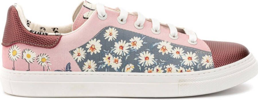 GOBY Daisy Warhol Sneakers Sneaker Damessneaker Damessneakers Hoge kwaliteit Handmade Bloemprint