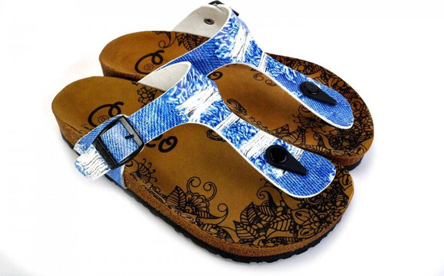 GOBY Denim Sandalen Slippers Hoge kwaliteit Handmade