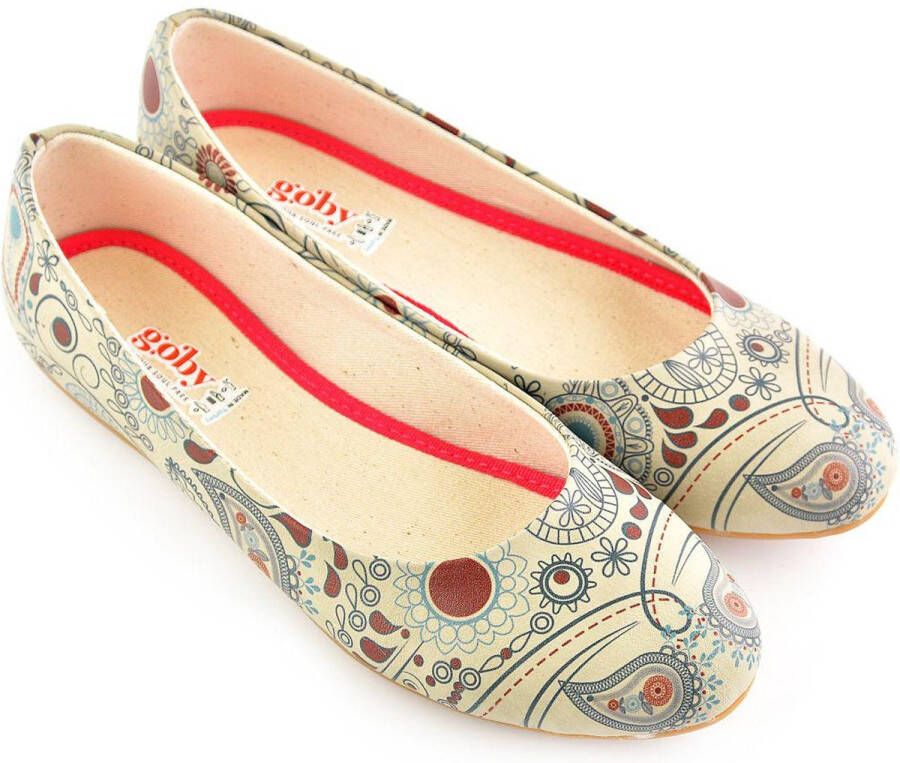 GOBY Design Ballerinas Flats Hoge kwaliteit Handmade Meisjesprint