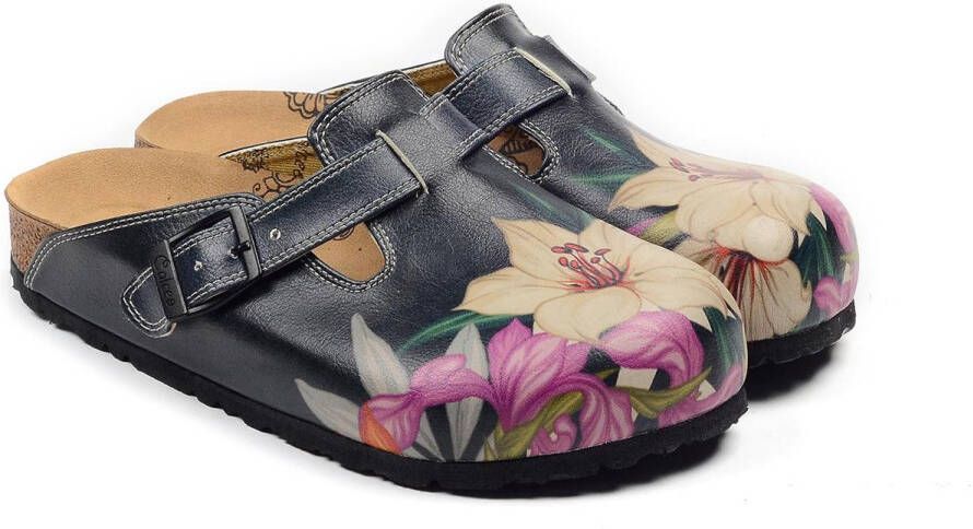 GOBY Elegant Bloom Dames Clogs Handgemaakt Bloemenprint