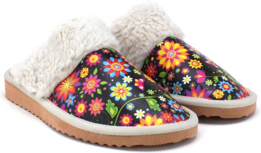 GOBY Flowers Dames Pantoffels Anti-slip Handgemaakt Premium Kwaliteit