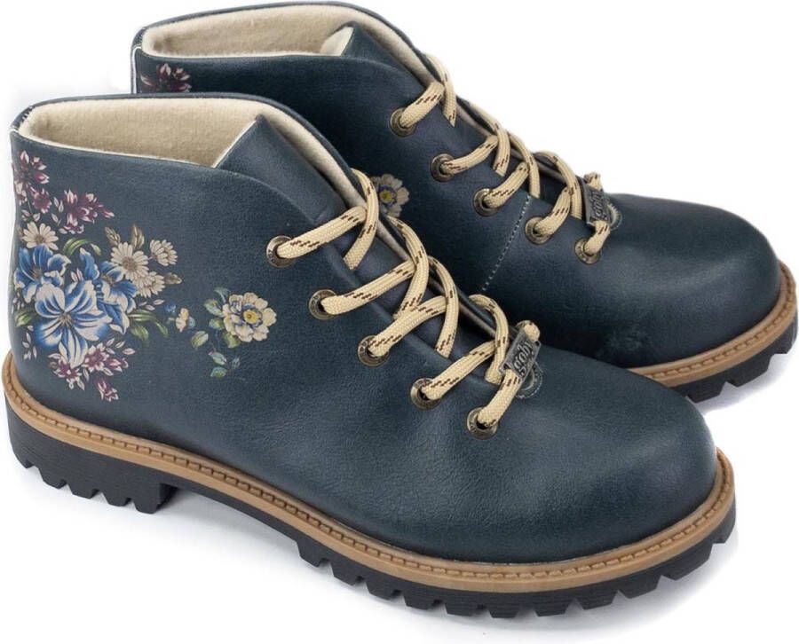 GOBY Flowers Enkellaarsjes Damesboots Laarzen Hoge kwaliteit Handmade