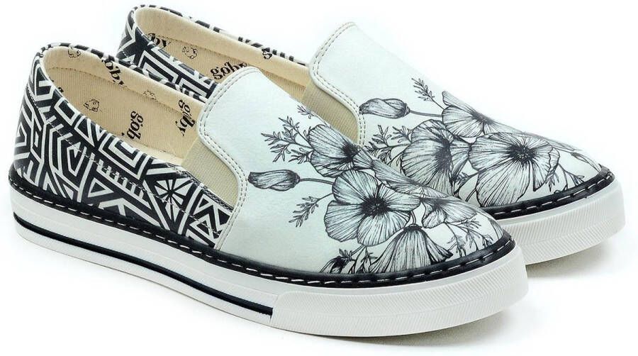 GOBY Flowers Schoenen Sneakers Hoge kwaliteit Handmade Meisjesprint