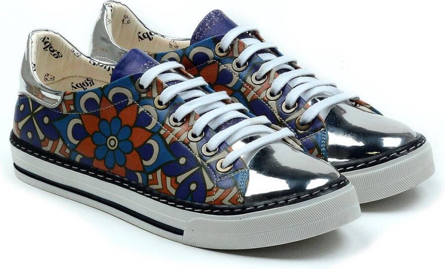 GOBY Flowers Schoenen Sneakers Hoge kwaliteit Handmade Meisjesprint