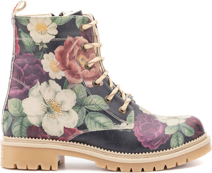 GOBY Garden Ankle Boots Laars Laarzen Damesboots Dames laarzen Enkel laarzen Handmade Bloemenprint