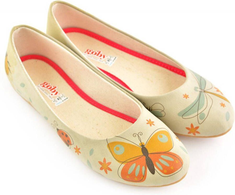 GOBY Insects Ballerinas Flats Hoge kwaliteit Handmade Meisjesprint