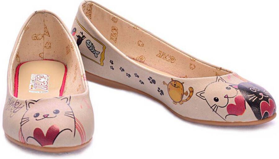 GOBY Katjes Ballerinas Flats Hoge kwaliteit Handmade Meisjesprint