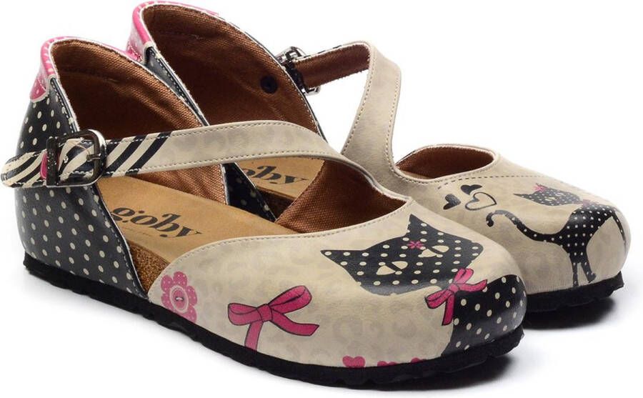 GOBY Kitten Clogs Slippers -Hoge kwaliteit Handmade Meisjesprint