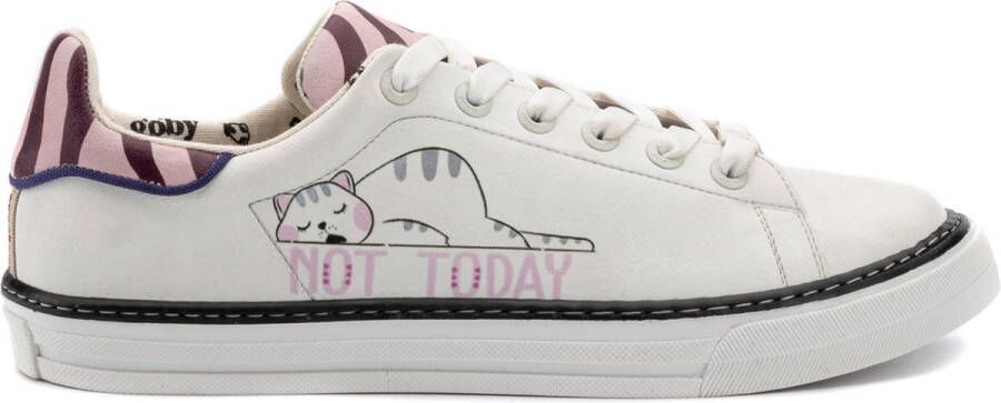 GOBY Kitty Sneakers Sneaker Damessneaker Damessneakers Hoge kwaliteit Handmade Kattenprint