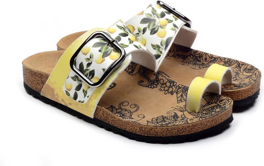 GOBY Lemons Slippers Sandalen -Hoge kwaliteit Handmade