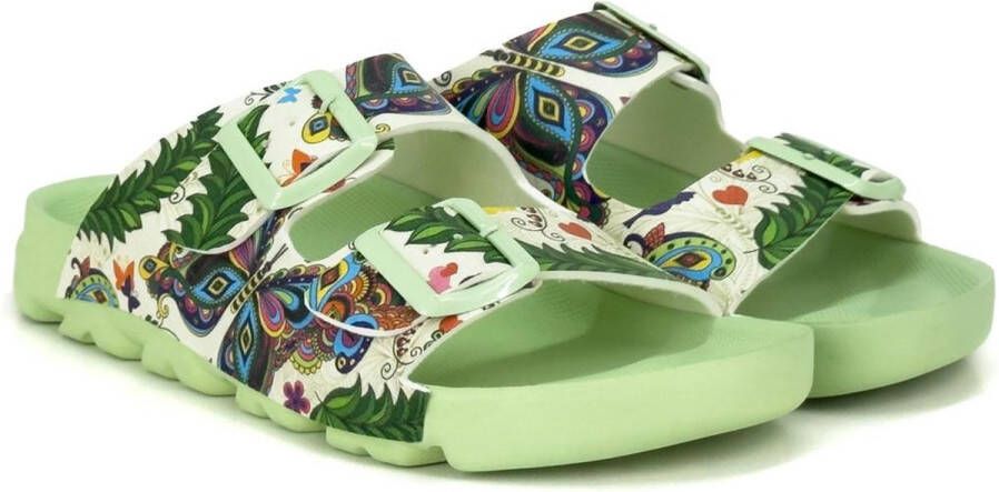 GOBY Lovely Green Slipper Handgemaakt Premium Kwaliteit