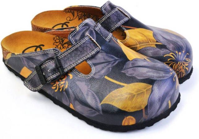 GOBY Midnight Bloom Dames Clogs Handgemaakt Bloemenprint