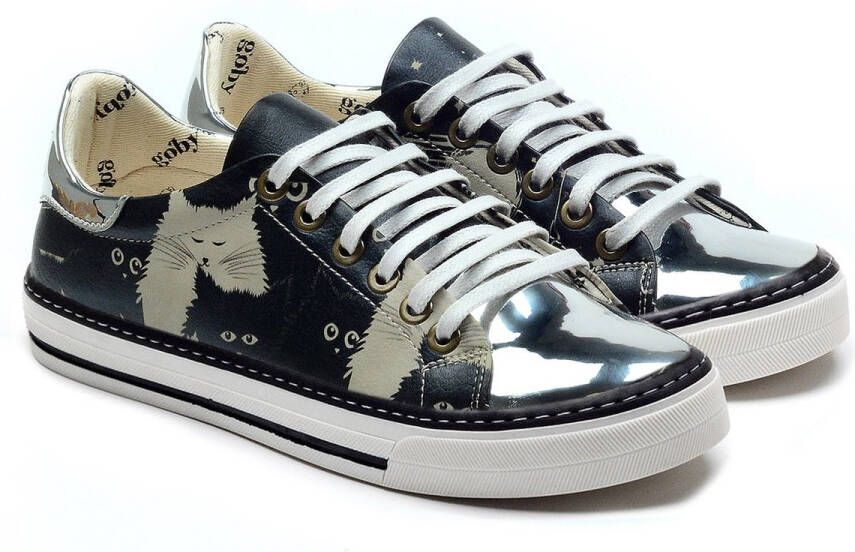 GOBY Ocelot Sneakers Sneaker Damessneaker Damessneakers Hoge kwaliteit Handmade Kattenprint