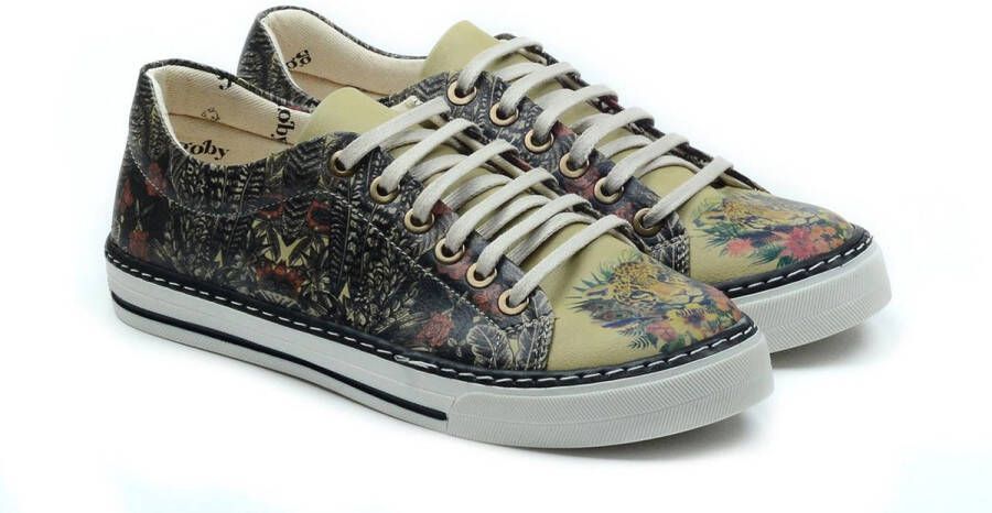 GOBY Panther In Jungle Schoenen Sneakers Hoge kwaliteit Handmade Meisjesprint