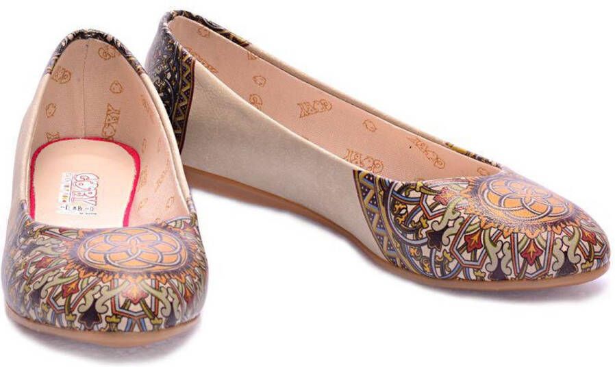 GOBY Patroon Ballerinas Flats Hoge kwaliteit Handmade Meisjesprint