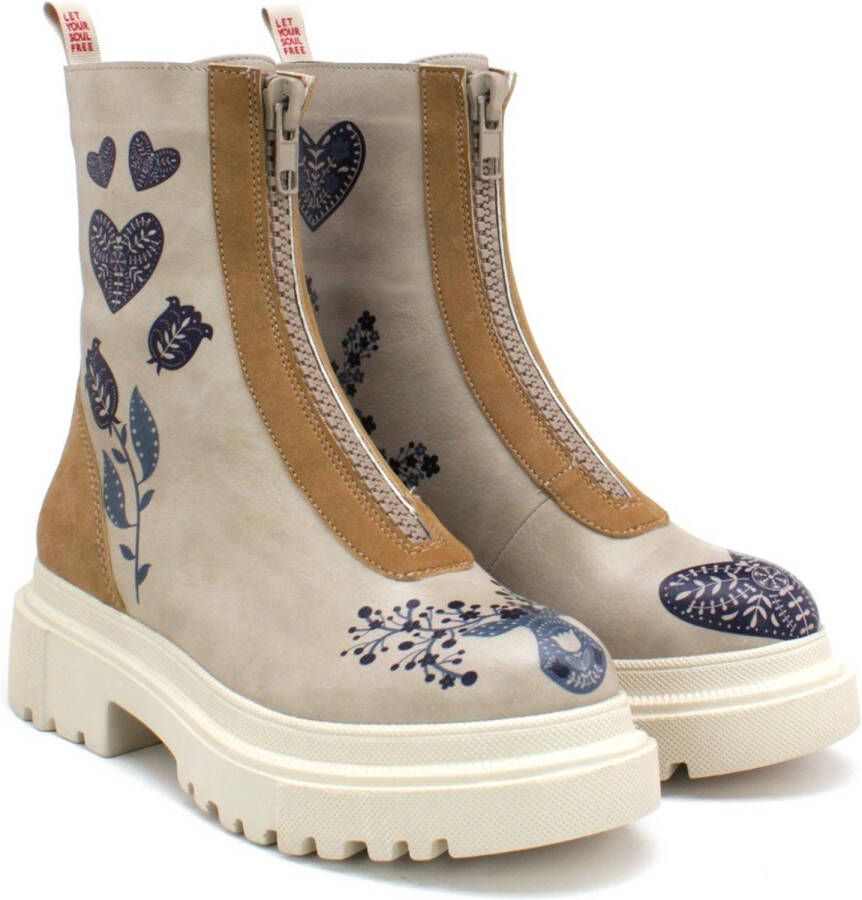 GOBY Patroon Enkellaarsjes Damesboots Laarzen Hoge kwaliteit Handmade