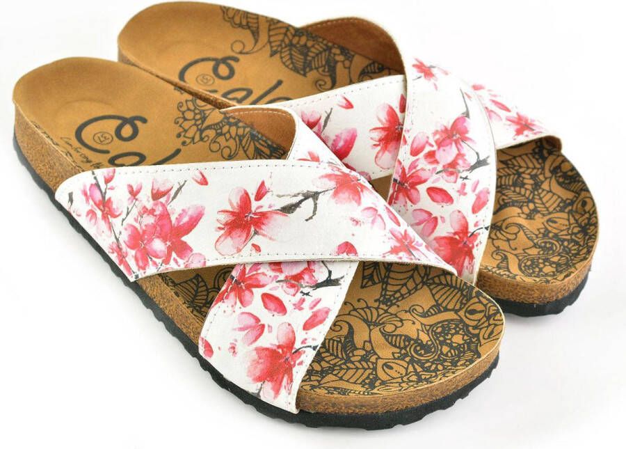 GOBY Pink Azalea Slippers Sandalen -Hoge kwaliteit Handmade