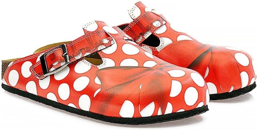 GOBY Polka Dot Bow Clogs Handgemaakt Kleurrijk Design Vegan Comfort