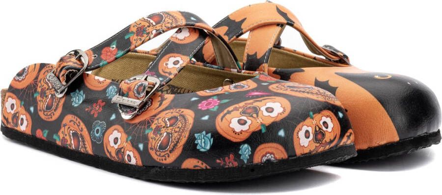 GOBY Pumpkin Slippers Slipper Klompen Hoge kwaliteit Handmade Pompoenprint