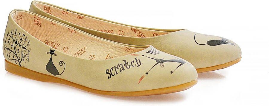 GOBY Scratch Me Ballerinas Flats Hoge kwaliteit Handmade Meisjesprint