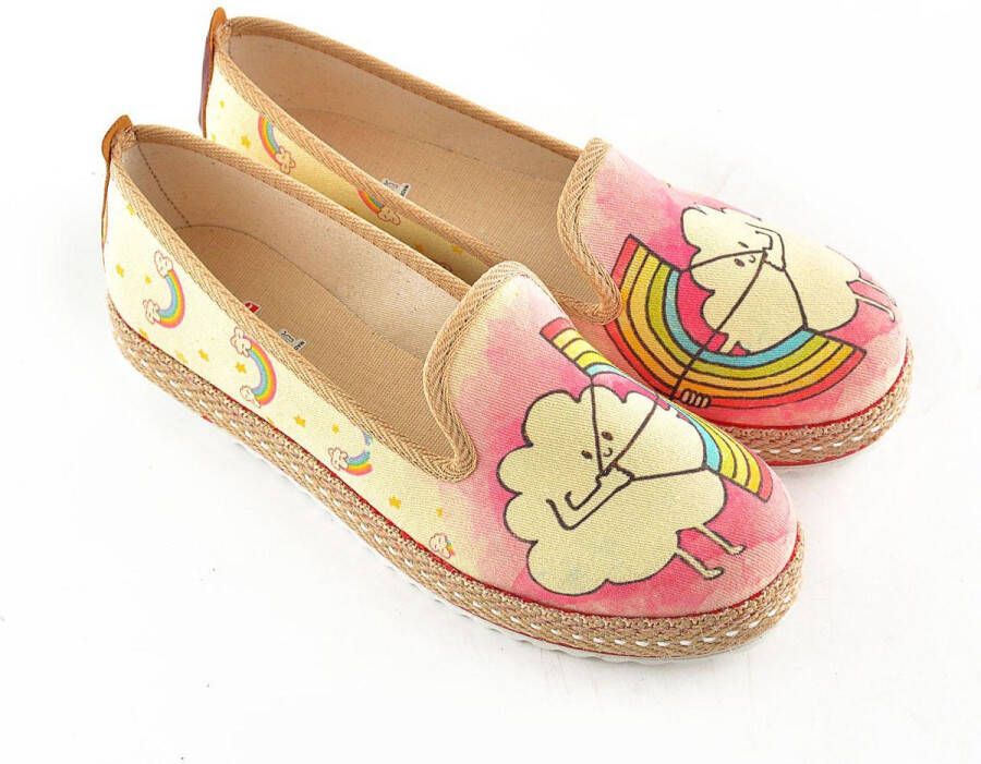 GOBY Shooting Rainbow Ballerinas Sandalen -Hoge kwaliteit Handmade Meisjesprint