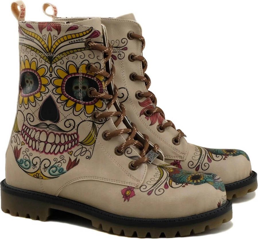 GOBY Skull Enkellaarsjes Damesboots Laarzen Hoge kwaliteit Handmade