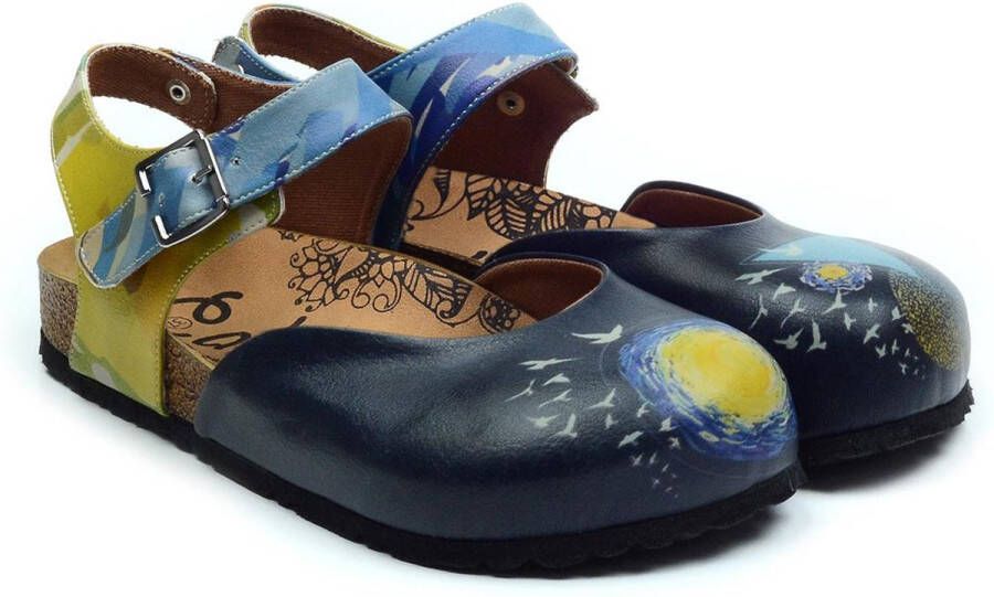 GOBY Sun & Birds Clogs Slippers Hoge kwaliteit Handmade