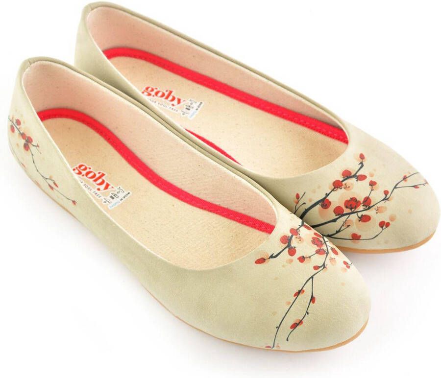 GOBY Tree Ballerinas Flats Hoge kwaliteit Handmade Meisjesprint