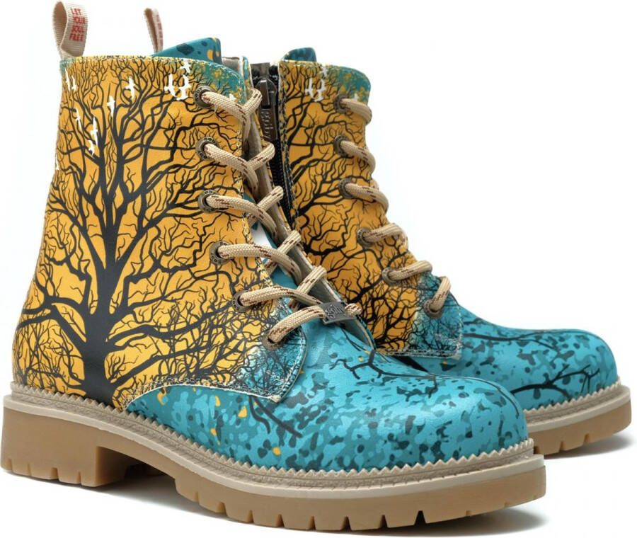 GOBY Tree Enkellaarsjes Damesboots Laarzen Hoge kwaliteit Handmade