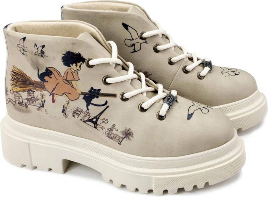 GOBY Witch & Birds Enkellaarsjes Damesboots Laarzen Hoge kwaliteit Handmade