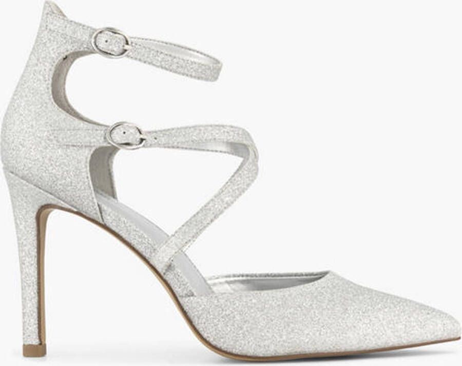 Graceland Zilveren pump glitters