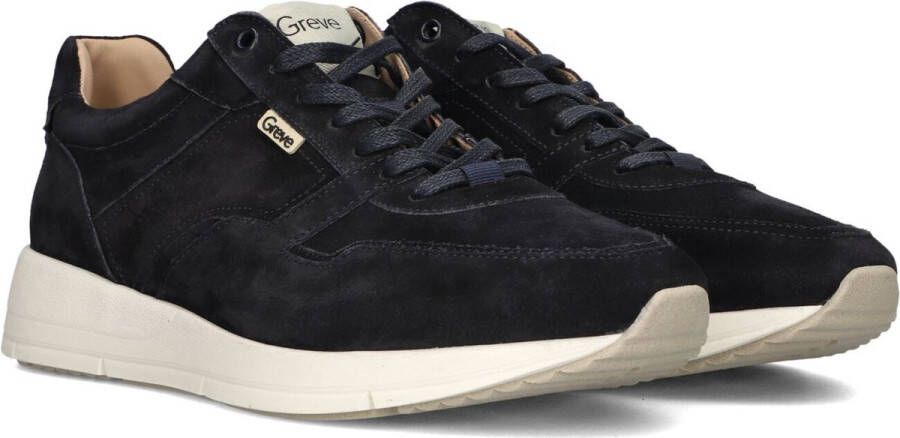 GREVE Lage Sneakers Heren Walker 3335 Maat: 44 Materiaal: Suède Kleur: Donkerblauw