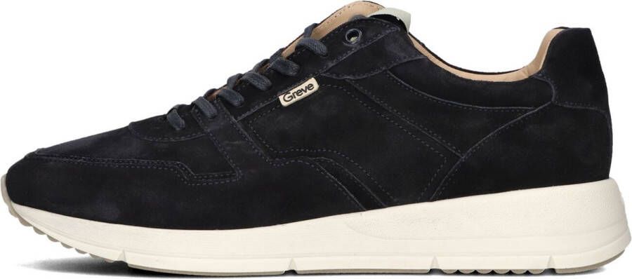 GREVE Lage Sneakers Heren Walker 3335 Maat: 44 Materiaal: Suède Kleur: Donkerblauw