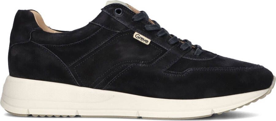 GREVE Lage Sneakers Heren Walker 3335 Maat: 44 Materiaal: Suède Kleur: Donkerblauw