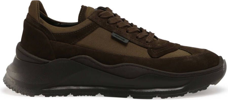 GreyderLab Greyder Lab Sneaker GL 214 10 Army Schoen cm Leer Katoen Duurzaam Heren Veterschoenen