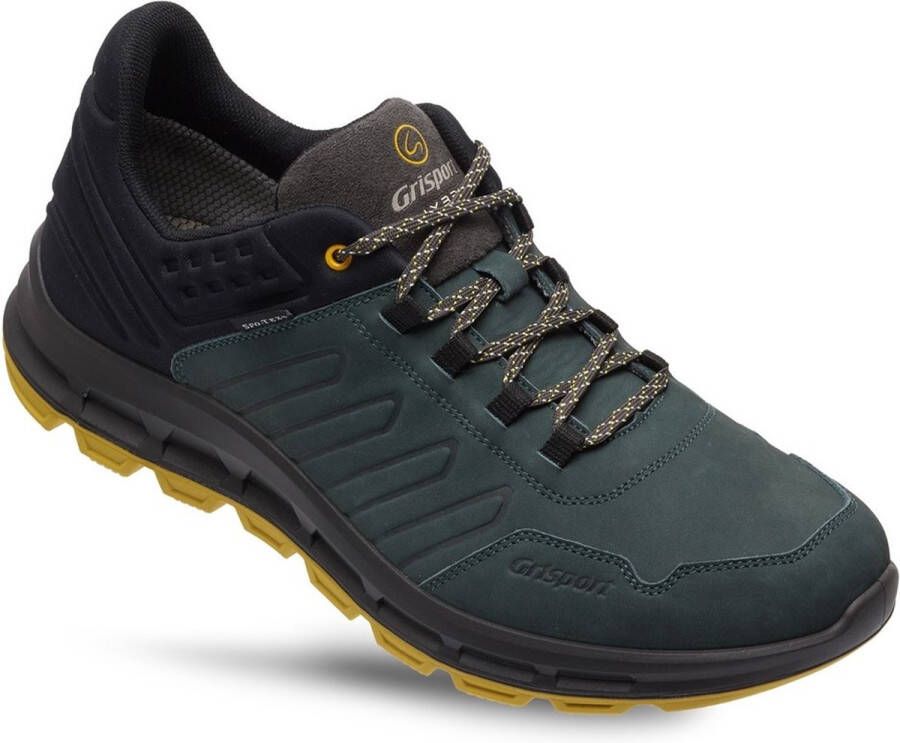 Grisport Street low zwart geel wandelschoenen uni