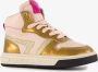 Groot hoge leren meisjes sneaker roze goud Uitneembare zool - Thumbnail 1