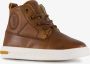 Groot hoge leren sneakers voor jongens cognac Uitneembare zool - Thumbnail 1