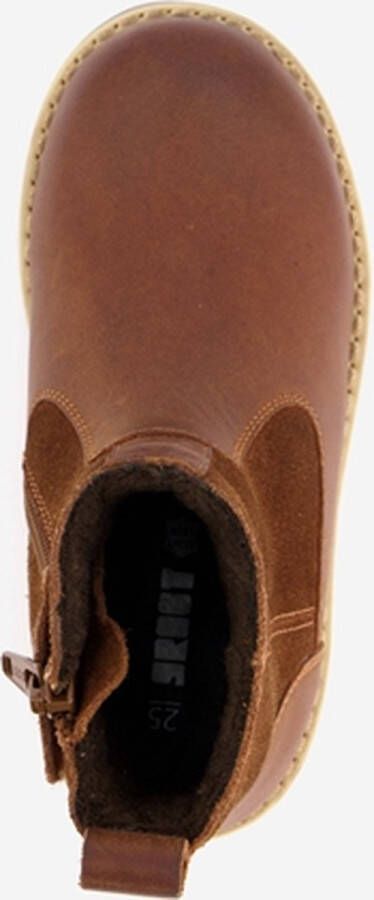 Groot leren jongens Chelsea boots cognac bruin - Foto 1