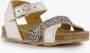 Groot leren meisjes sandalen met stippen zilver - Thumbnail 1