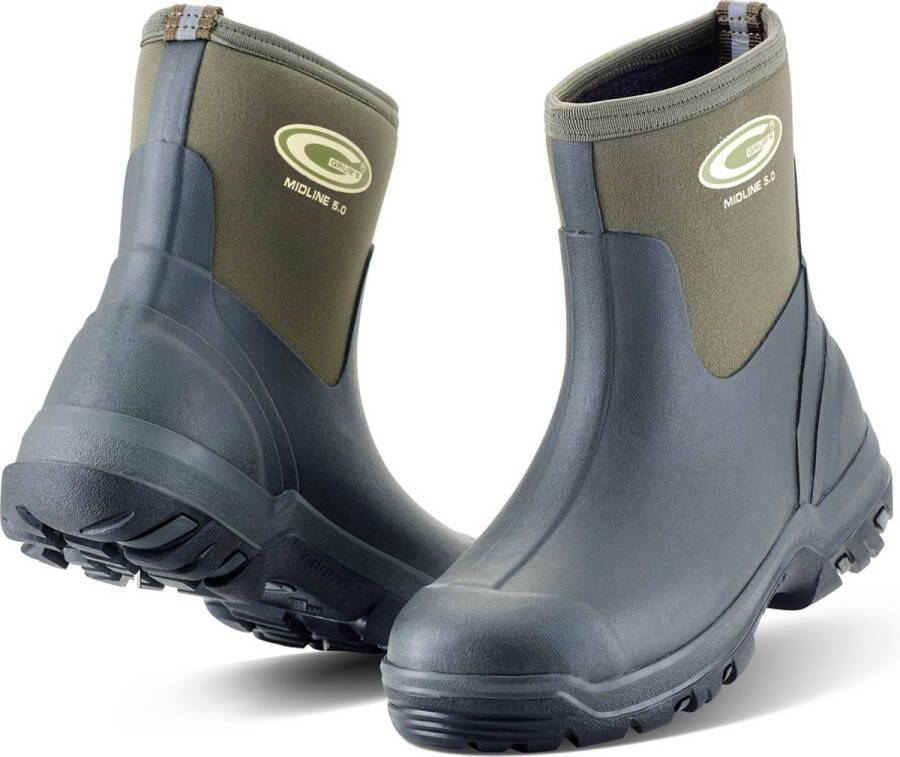 Grubs Gummistiefel Midline Unisex Mid Height Wellies Green