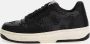 GUESS Ancona Mixed-Leather Sneakers Zwart - Thumbnail 3