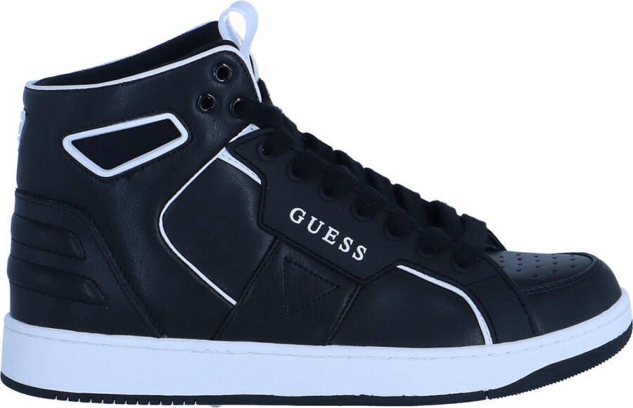 Guess Zwarte leren sneakers met metalen details Black Dames