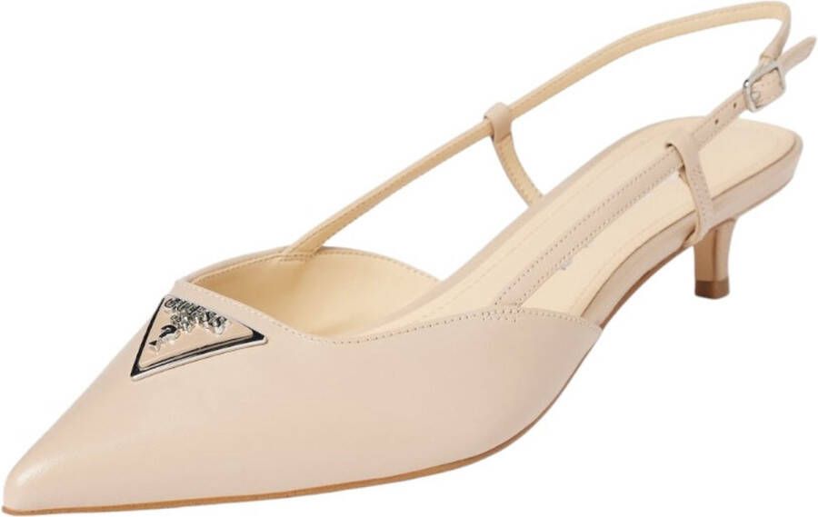 Guess Beige Pointed Toe Pumps met Gesp Strik Beige Dames