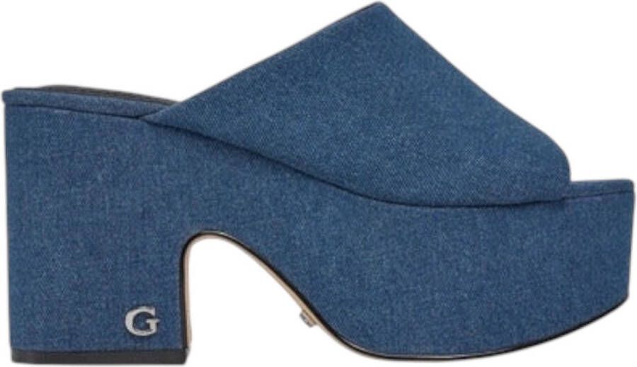 Guess Katoenen hakken pumps voor vrouwen Blue Dames