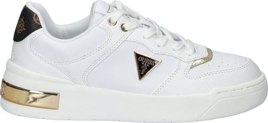 GUESS Clarkz Lage sneakers Leren Sneaker Dames Wit