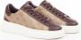 Guess Beige Sneakers 4G Logo Suede Inserts Beige Heren - Thumbnail 1