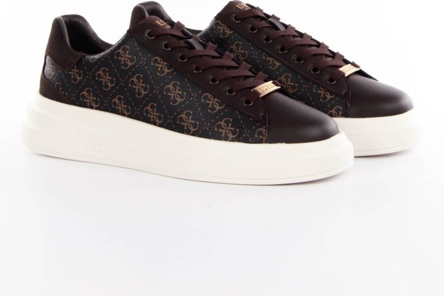 Guess Peony 4G Sneakers in imitatieleer Brown Heren