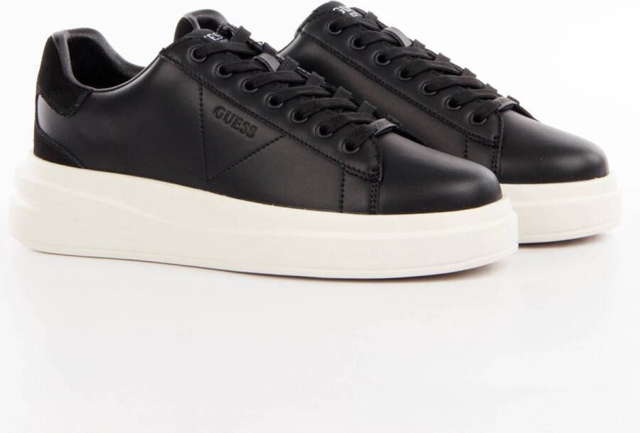 Guess Zwarte suède sneakers met logodetails Black Dames